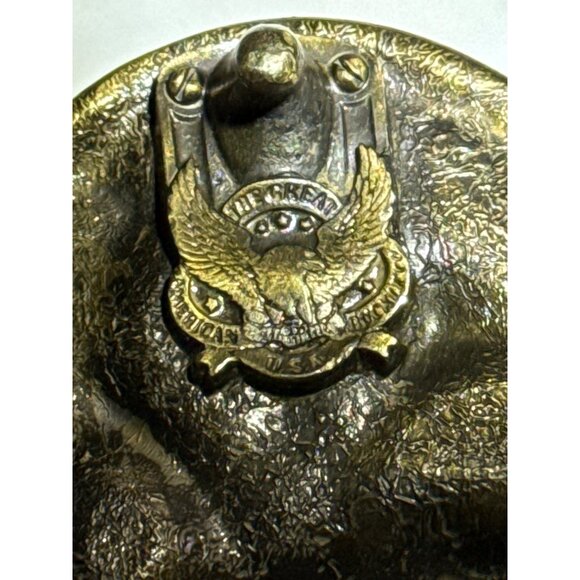 Vintage The Great USA 1982 Mechanic Belt Buckle Super-Tuned Power Bronze - Picture 5 of 7